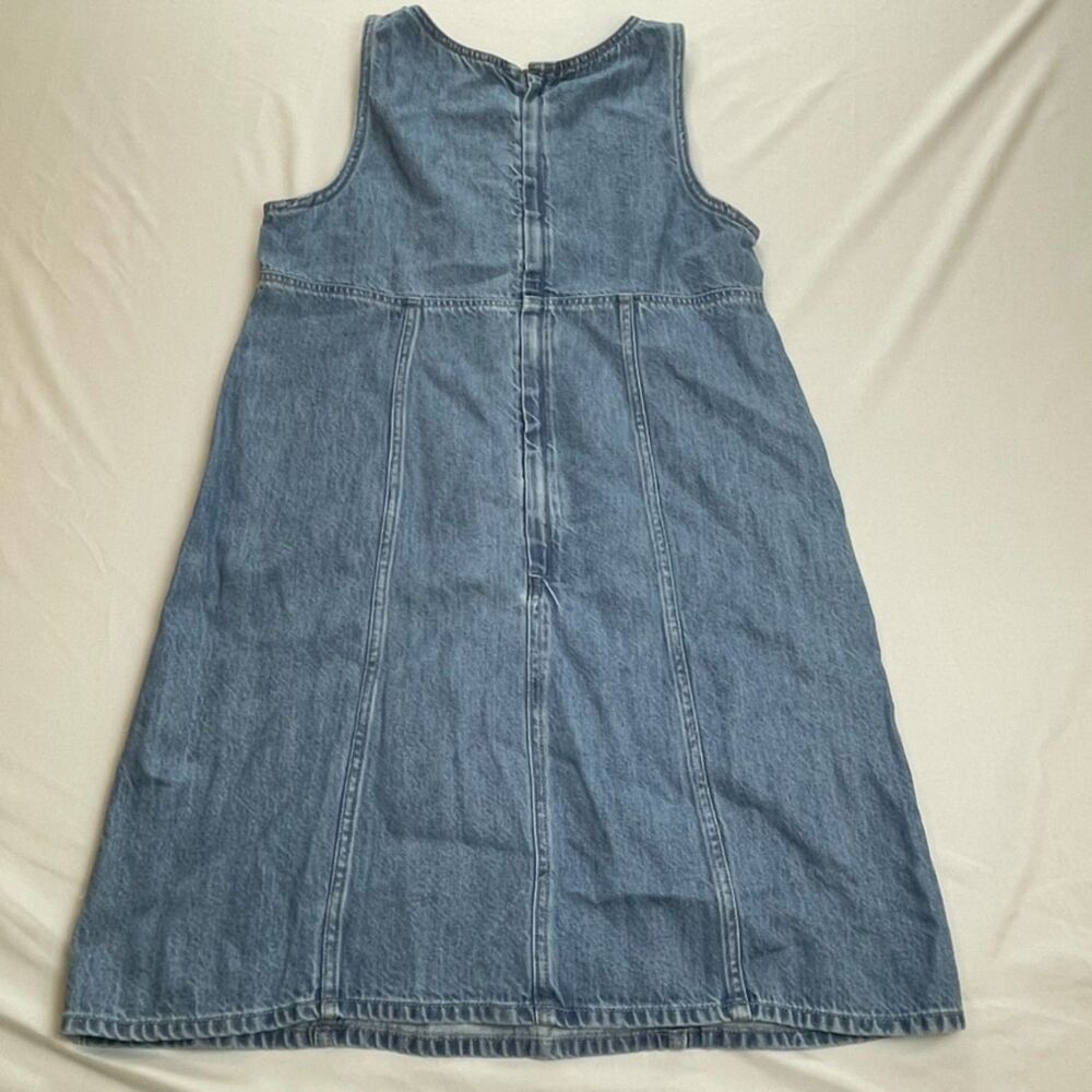 Madewell The Ariana V Neck Denim Mini Dress NWT Size M - Picture 6 of 7